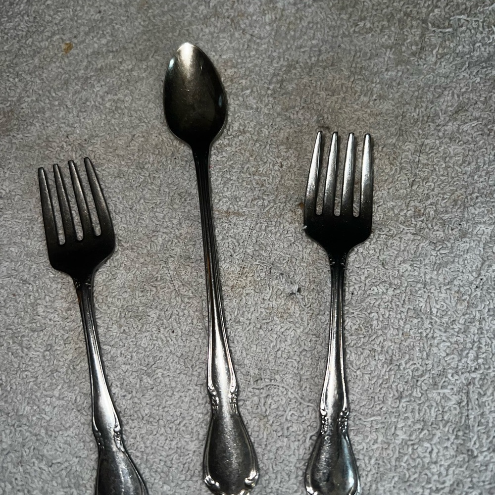 Silver Stainless Steel Baby Silverware